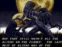 une photo d'Ã©cran de Alien VS Predator (Super Nintendo) sur Nintendo Super Nes